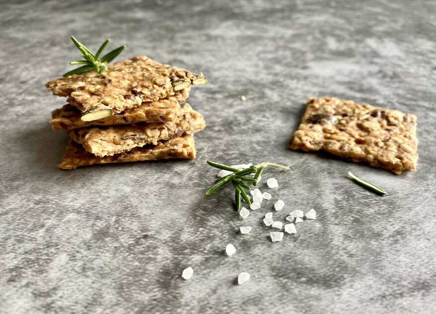 Picture Crunchy flax seed crackers